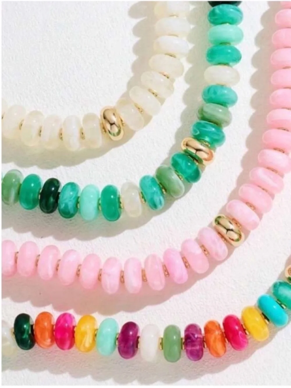 New! Green Beaded Statement Necklace